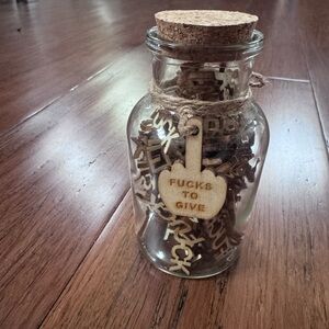 “Fucks to Give” Decorative Glass Jar